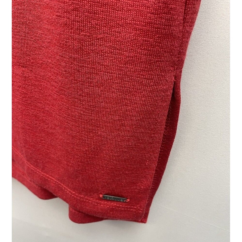 ORVIS 46% RAYON V-NECK TUNIC KNIT TOP SIZE LARGE RED - Picture 11 of 16